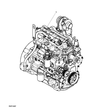 Diesel Engine Assembly PE11203 for John Deere 323D Loader