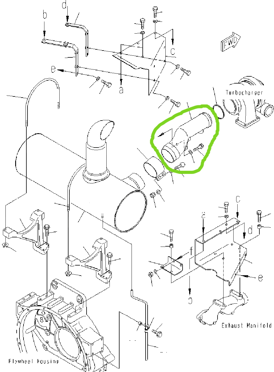 Connector 6156-11-5521 - Komatsu PC400-7 SAA6D125E Excavator