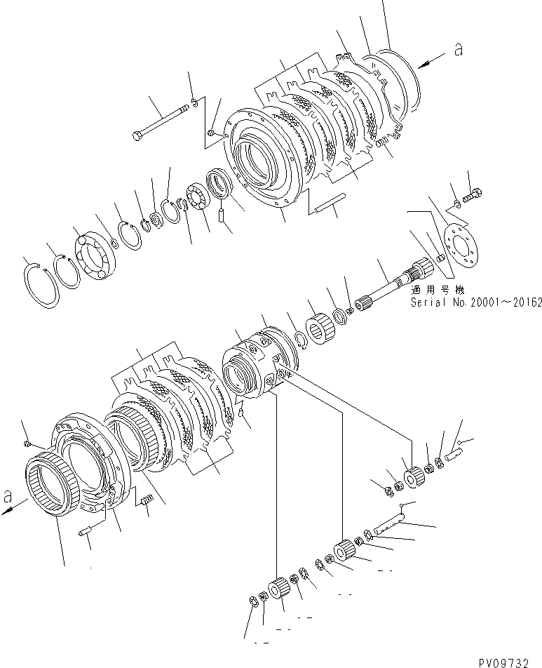 D53A-17 D53A-18 Bulldozer Transmission Carrier 134-15-32340 135-15-32340 135-15-32360