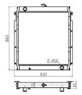 Water Tank Radiator 7Y-1961 7Y1961 for CAT E320L Excavator