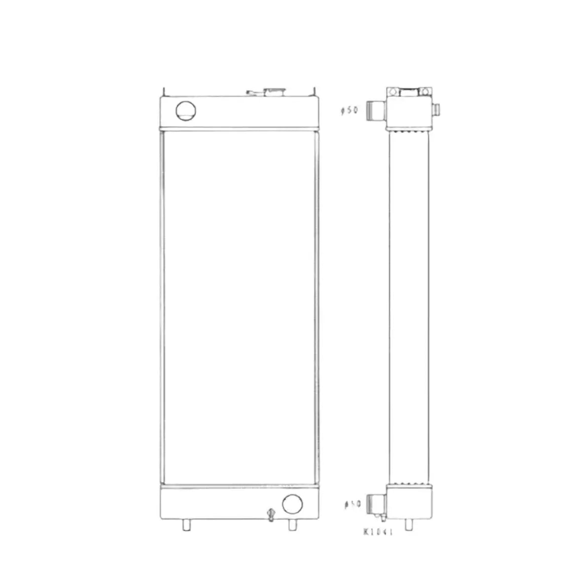 Water Tank Radiator 265-3624 For CAT 320D, 323D Excavators