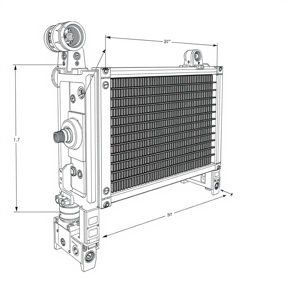 Hydraulic Oil Cooler 10333648 for Liebherr 9800 Excavators