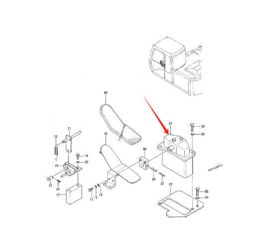 Control Foot Pedal Valve 9072923 - Hitachi EX120 excavators