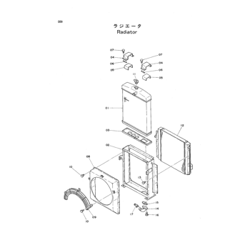 RADIATOR 4152861 for Hitachi UH083