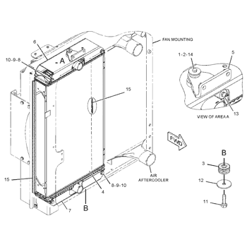 Radiator 2565311 256-5311 for Cat 16M, 627G, 637D, 637E Motor Grader