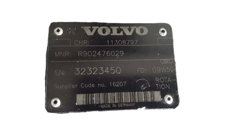 Hydraulic Load Sensing Pump VOE11308797 - Volvo L45F Loader