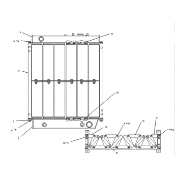 Radiator 1W9445 for CAT 916, 926A, IT18, IT18B, IT28, IT28B
