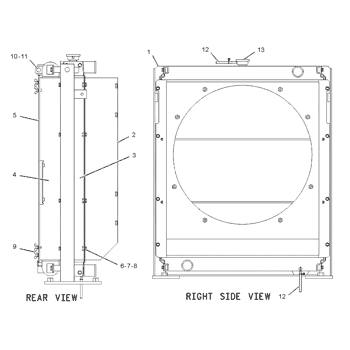 Radiator Plate & Bar Core 164-3598 for CAT E315B, E317B