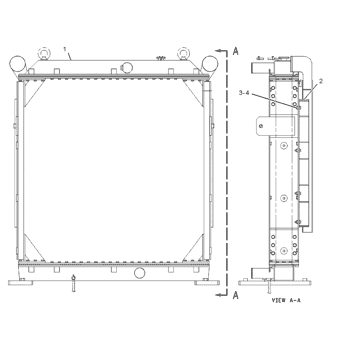 Radiator 210-8027 2108027 for Caterpillar 385B Excavator