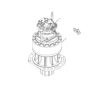 296-6146 2966146 Excavator 374D Swing Gearbox 374DL Swing Reducer