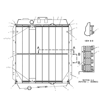 Radiator Tank 7E6673 for Cat D6H XL