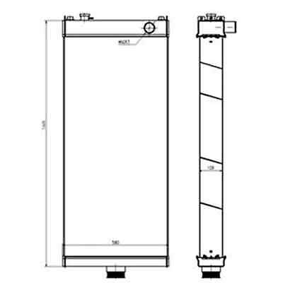 Radiator 425-03-42220 for Komatsu WA500-7 Loader