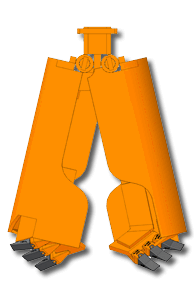 Centrifugal Rock Bucket with Bullet Teeth for Drilling