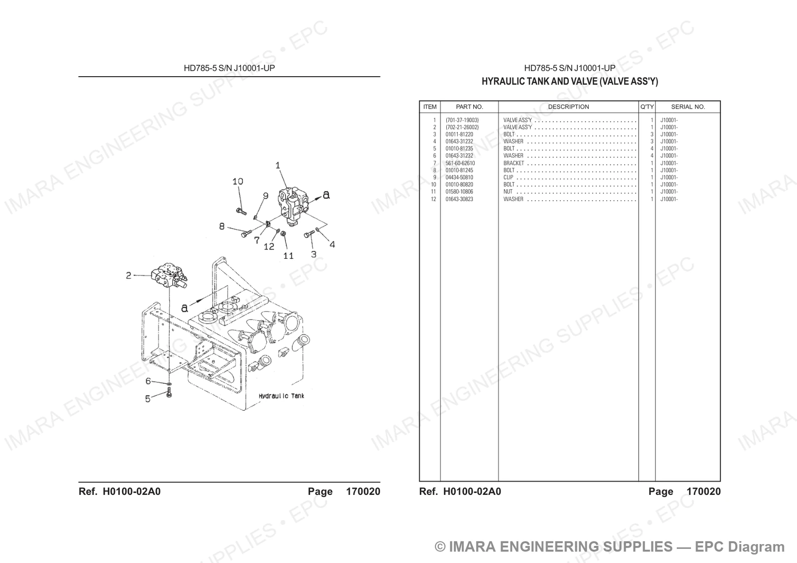 Komatsu HD785-5 Parts Diagram