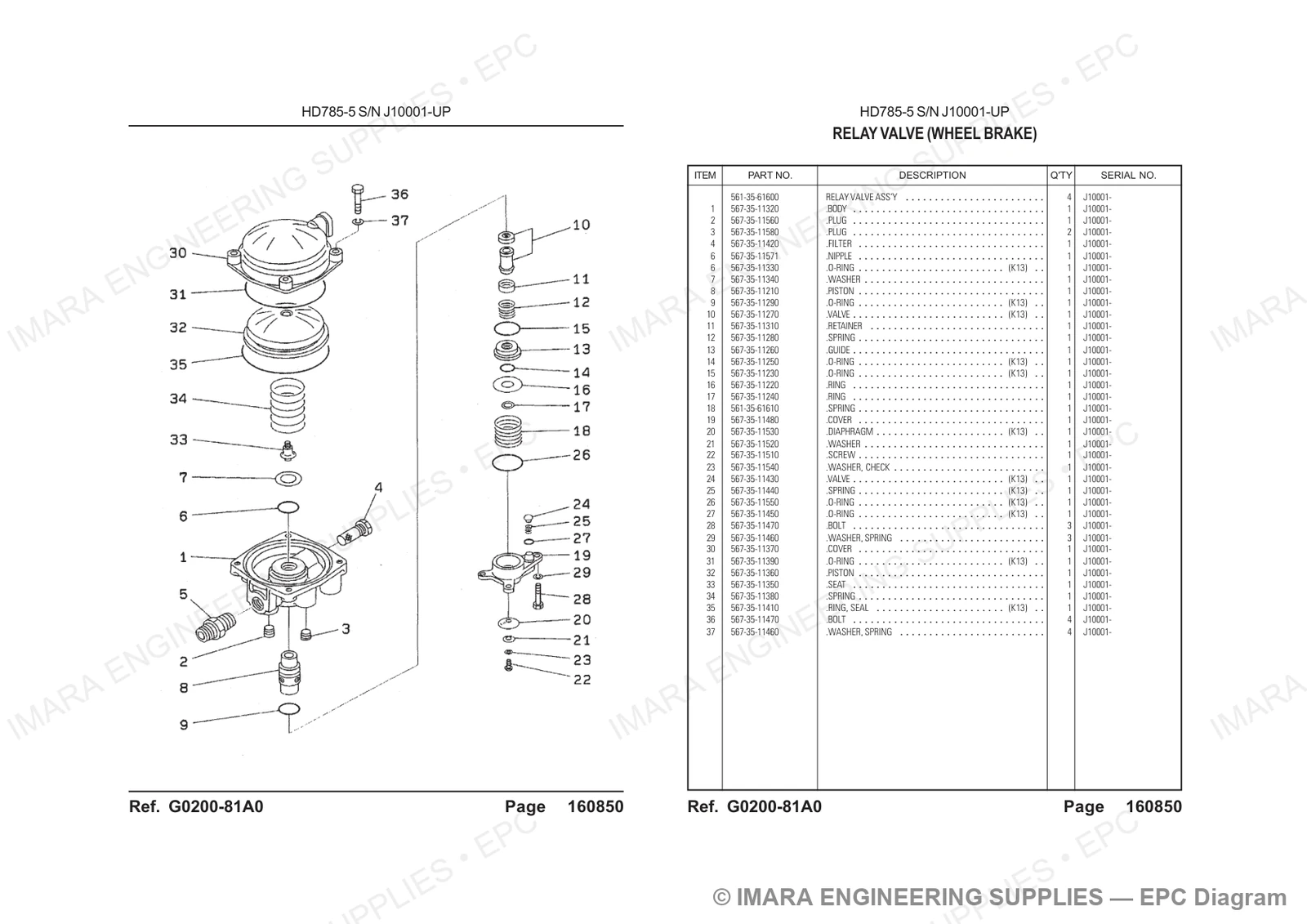 Komatsu HD785-5 Parts Diagram