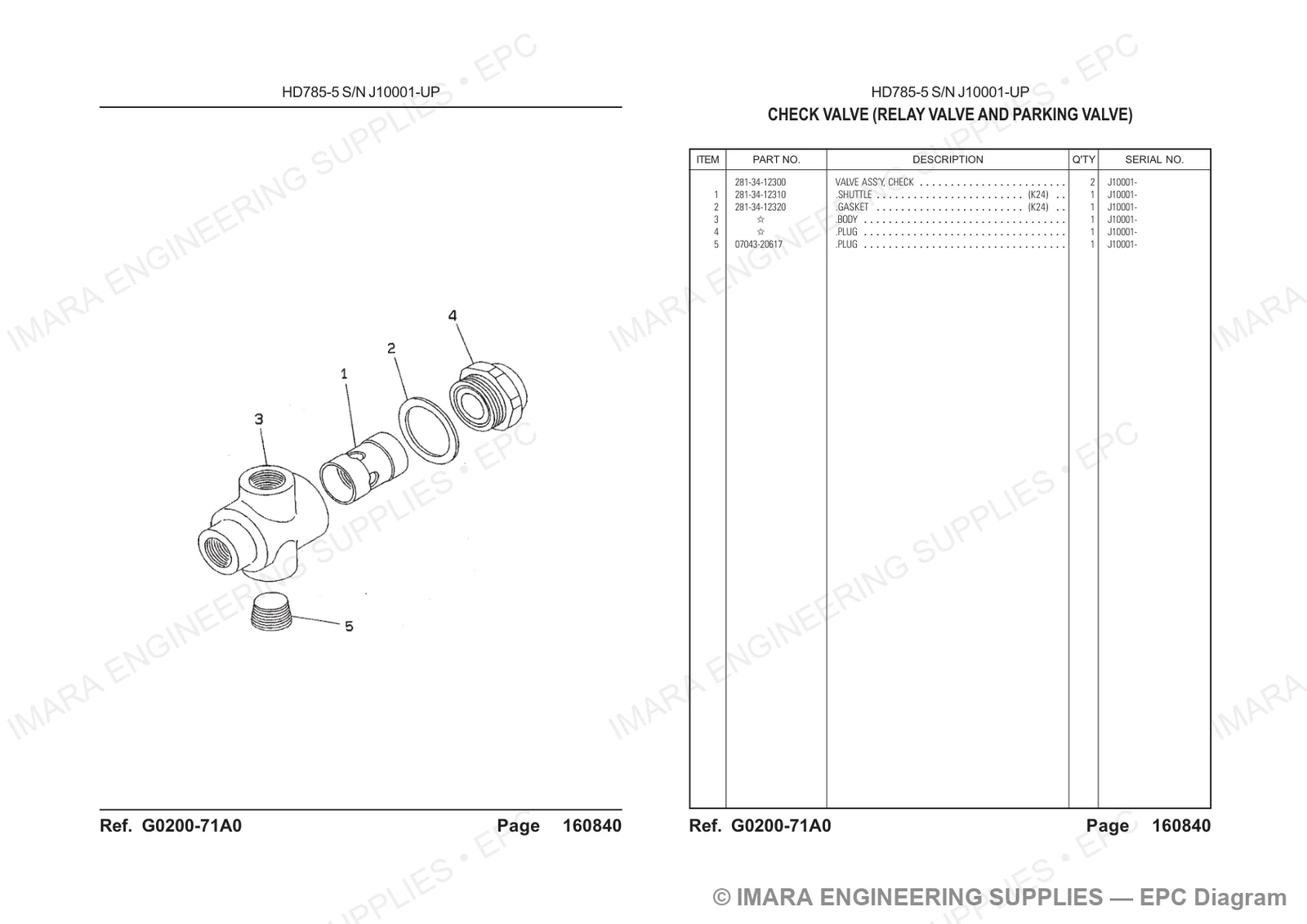 Komatsu HD785-5 Parts Diagram