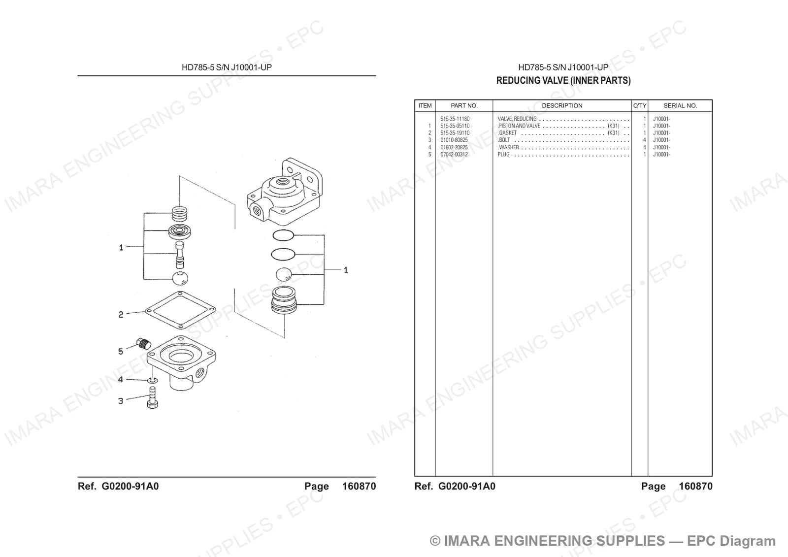 Komatsu HD785-5 Parts Diagram