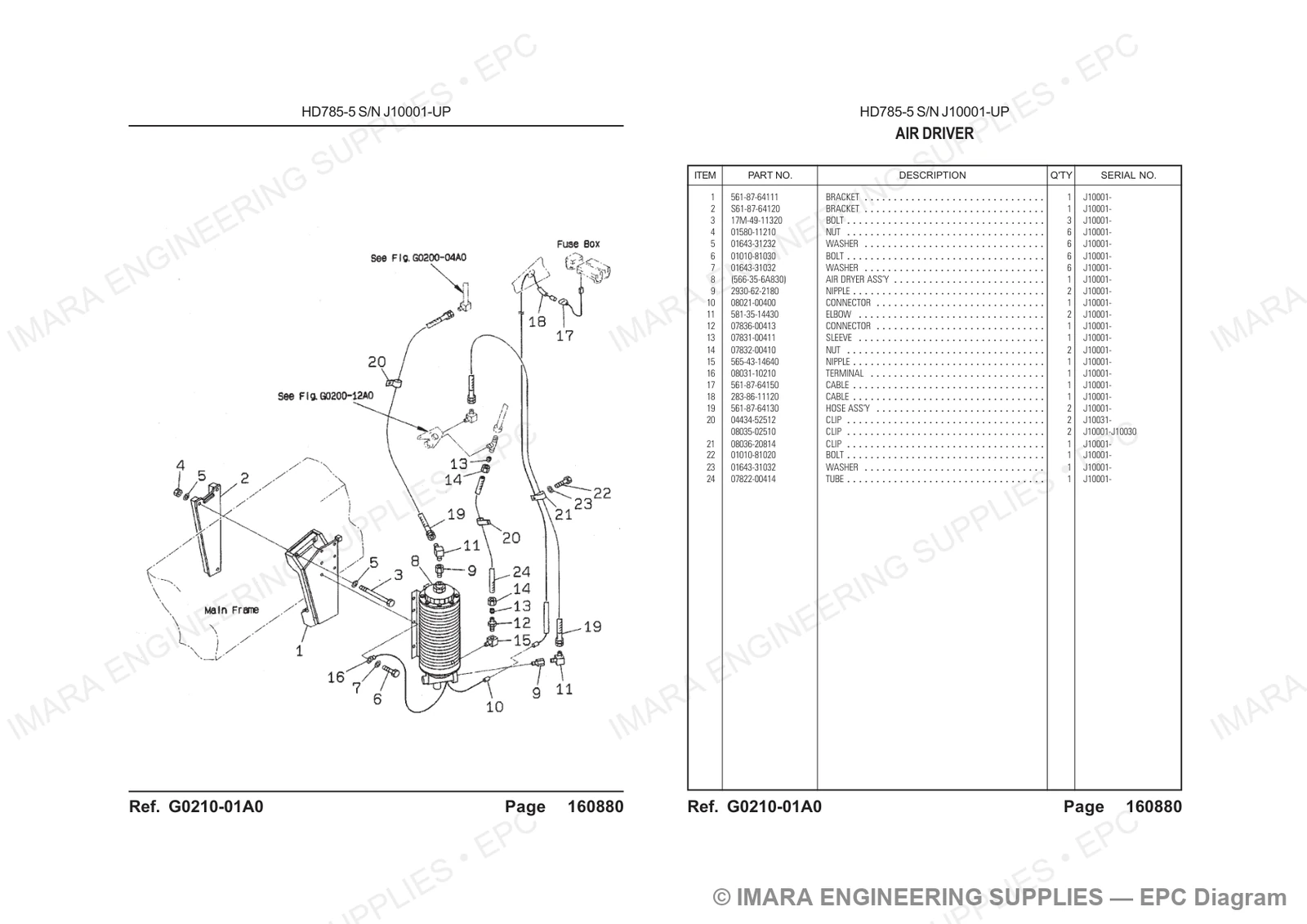 Komatsu HD785-5 Parts Diagram