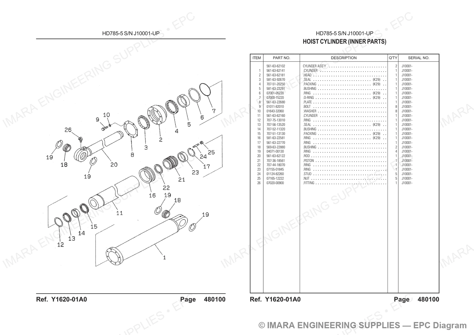 Komatsu HD785-5 Parts Diagram