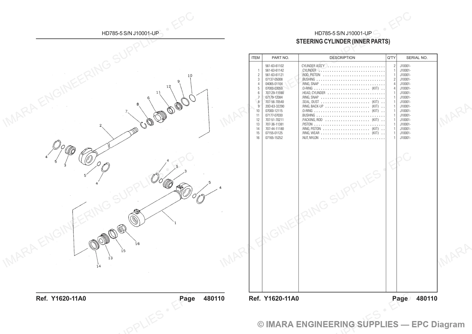 Komatsu HD785-5 Parts Diagram
