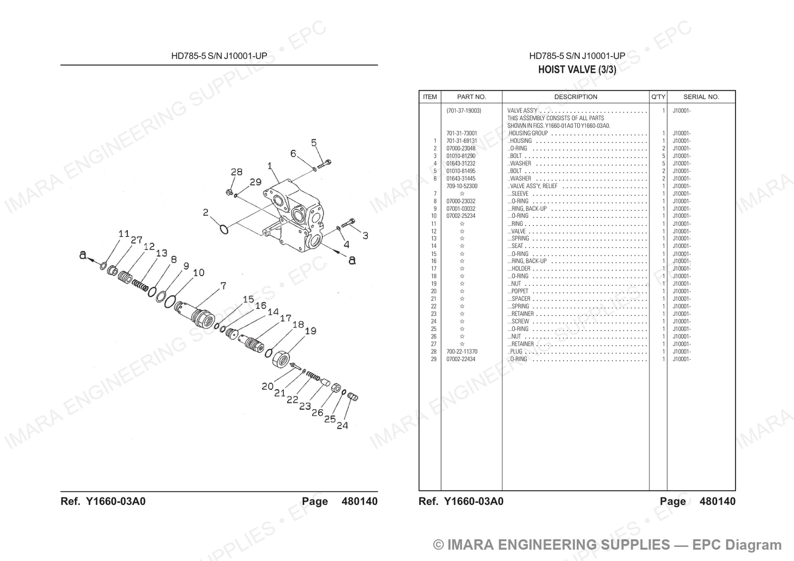 Komatsu HD785-5 Parts Diagram