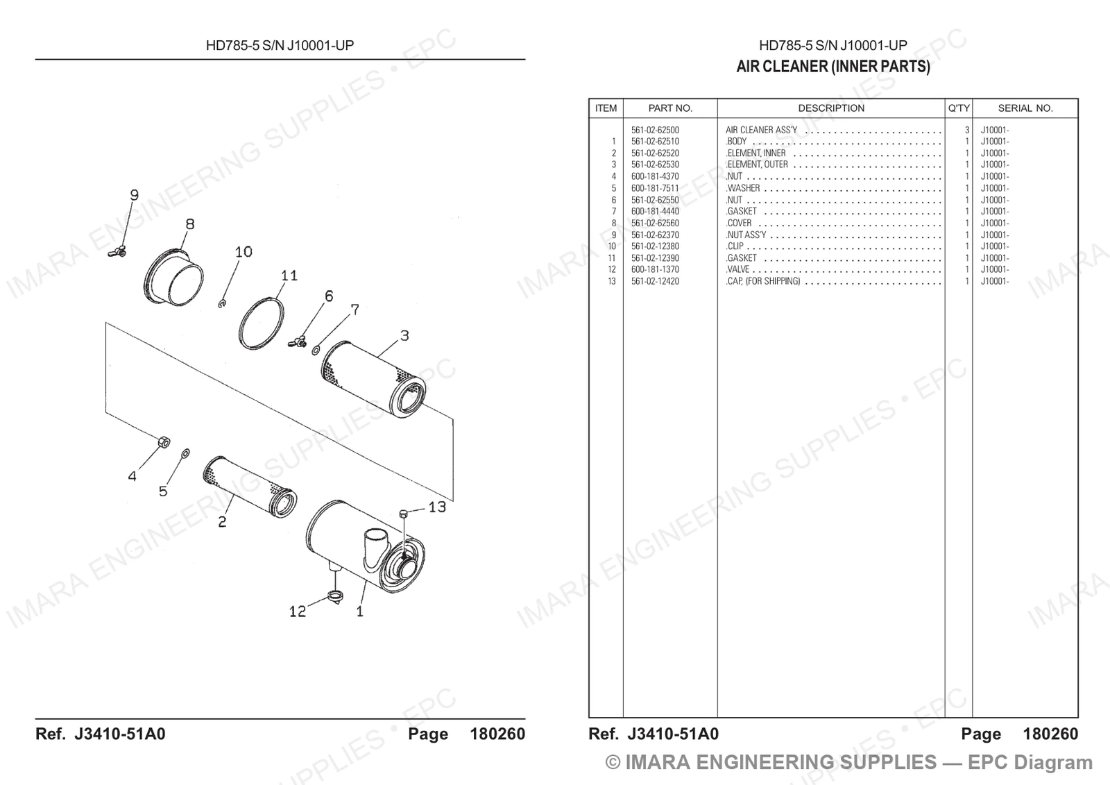 Komatsu HD785-5 Parts Diagram