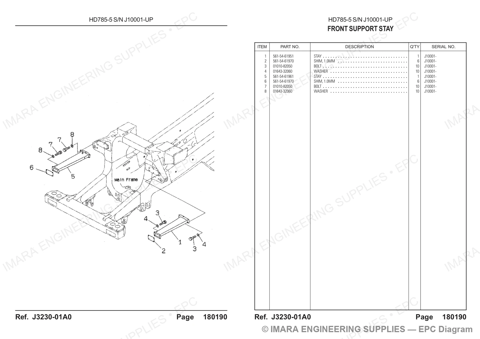 Komatsu HD785-5 Parts Diagram