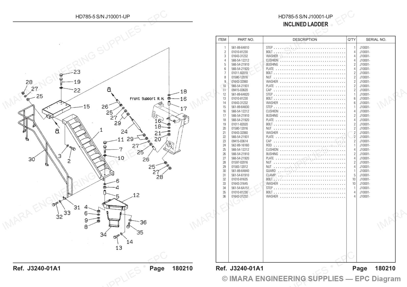 Komatsu HD785-5 Parts Diagram