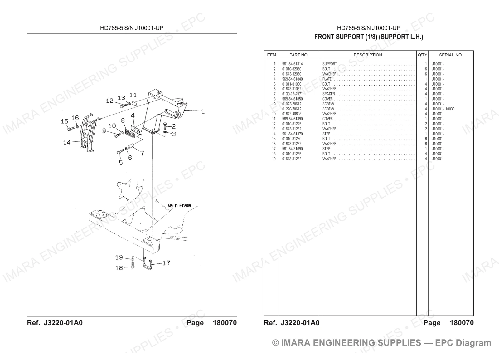 Komatsu HD785-5 Parts Diagram