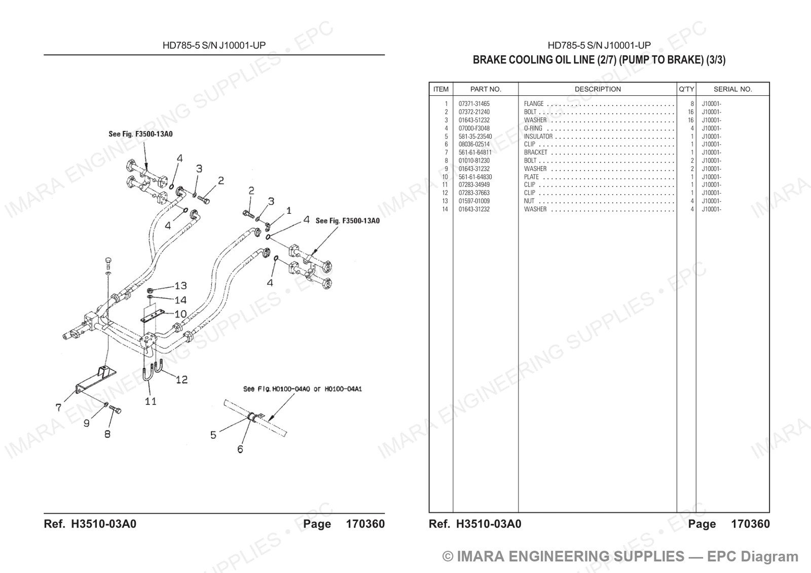 Komatsu HD785-5 Parts Diagram