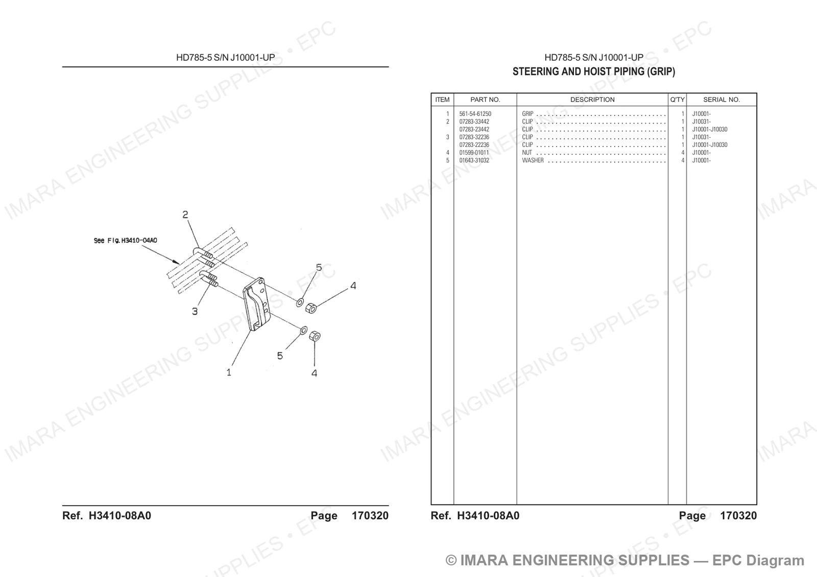 Komatsu HD785-5 Parts Diagram