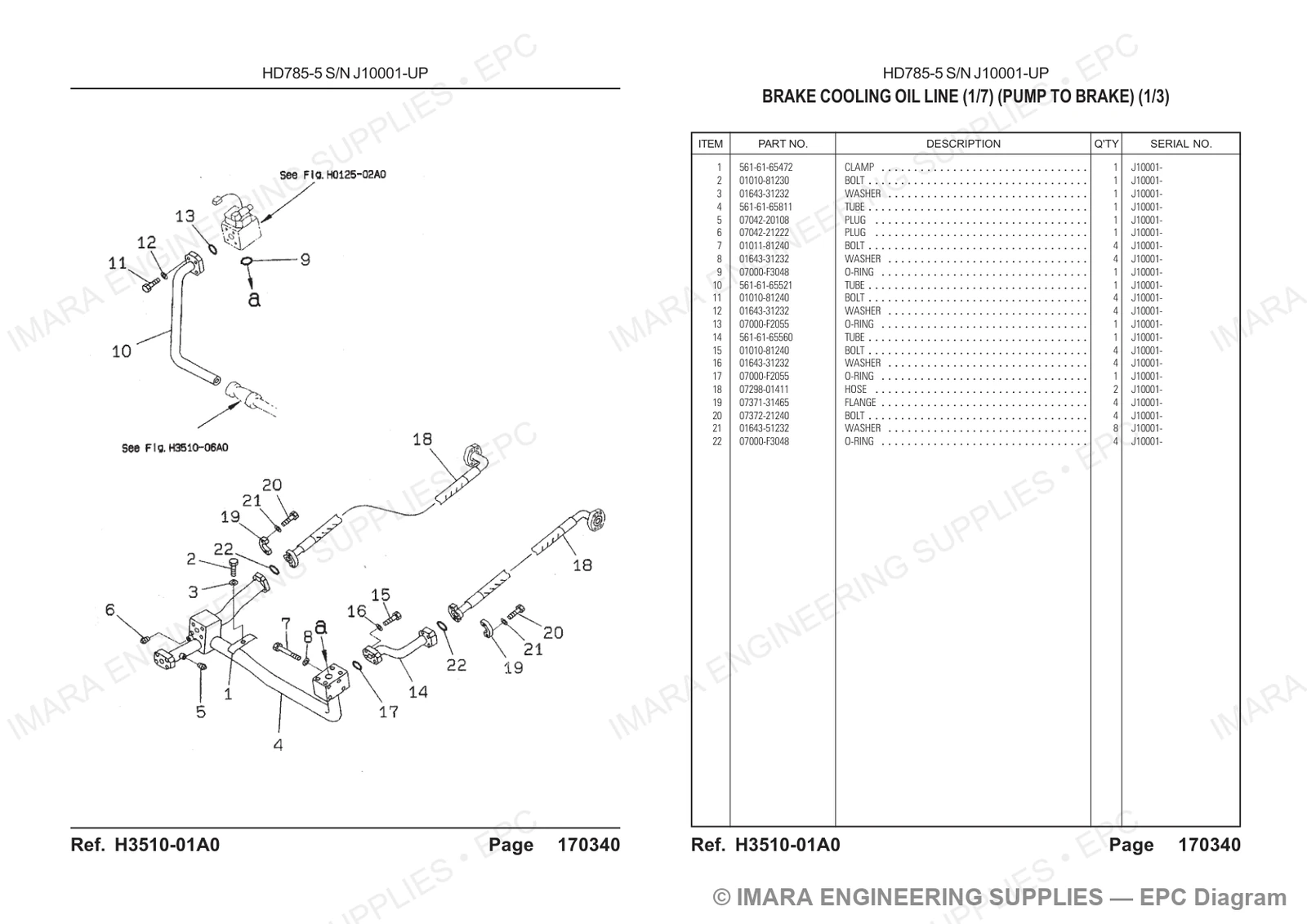 Komatsu HD785-5 Parts Diagram