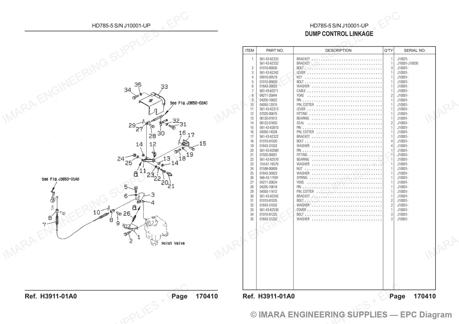 Komatsu HD785-5 Parts Diagram