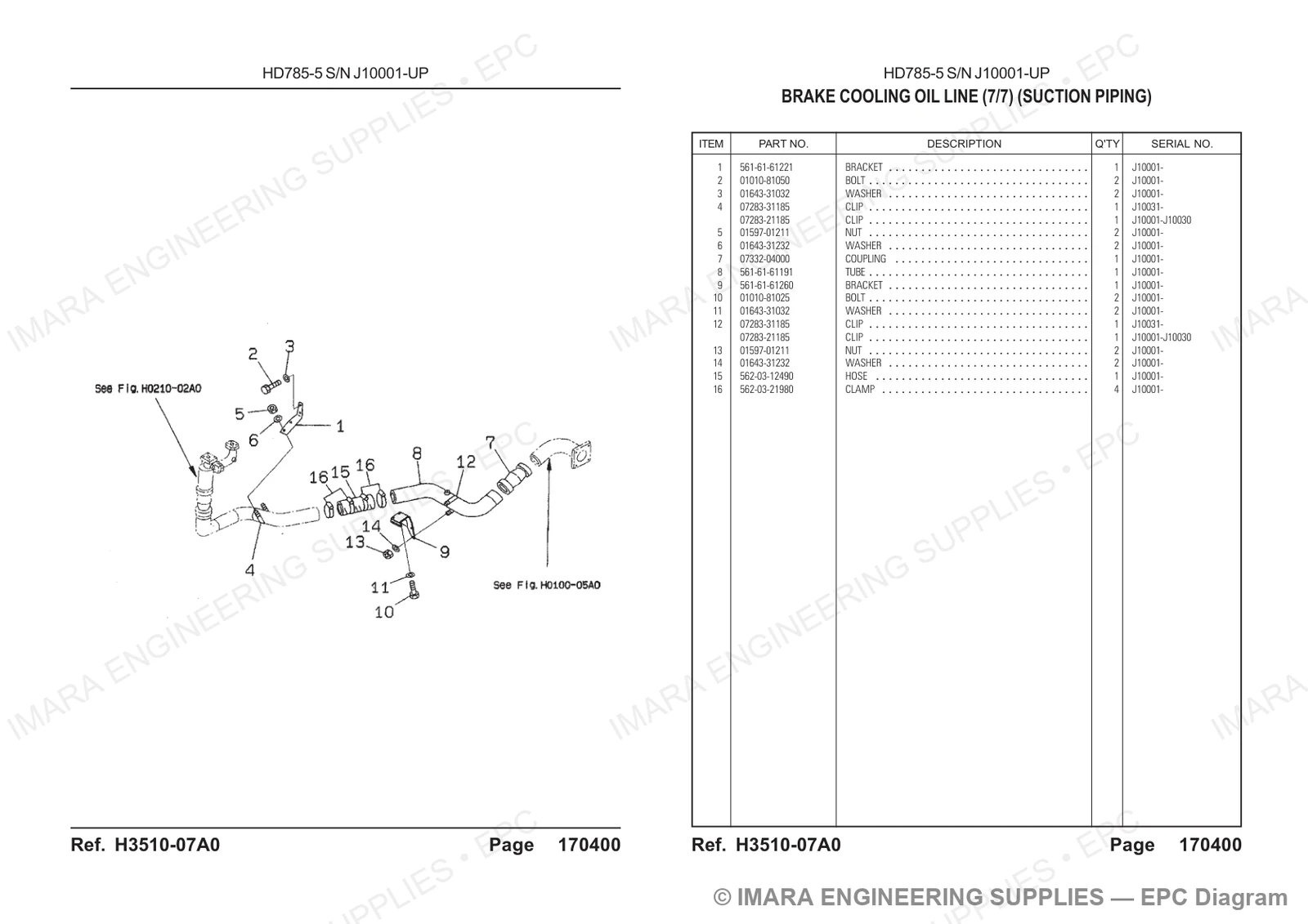 Komatsu HD785-5 Parts Diagram