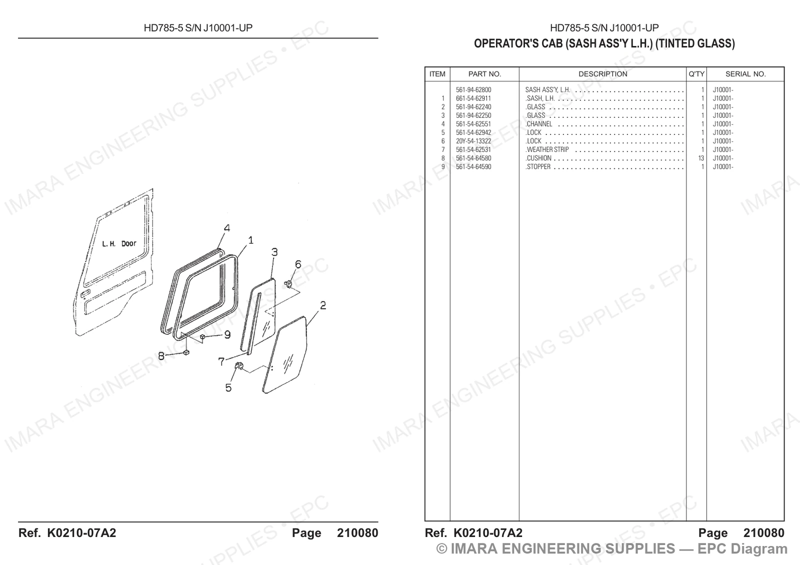 Komatsu HD785-5 Parts Diagram