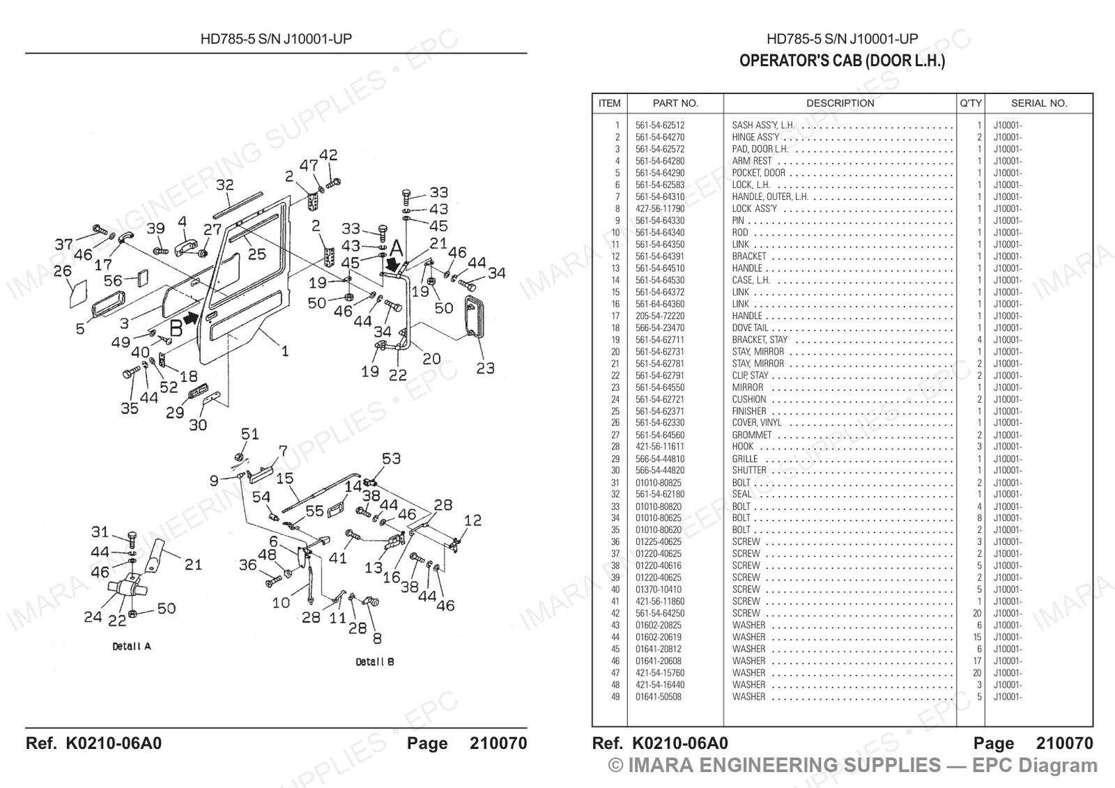 Komatsu HD785-5 Parts Diagram