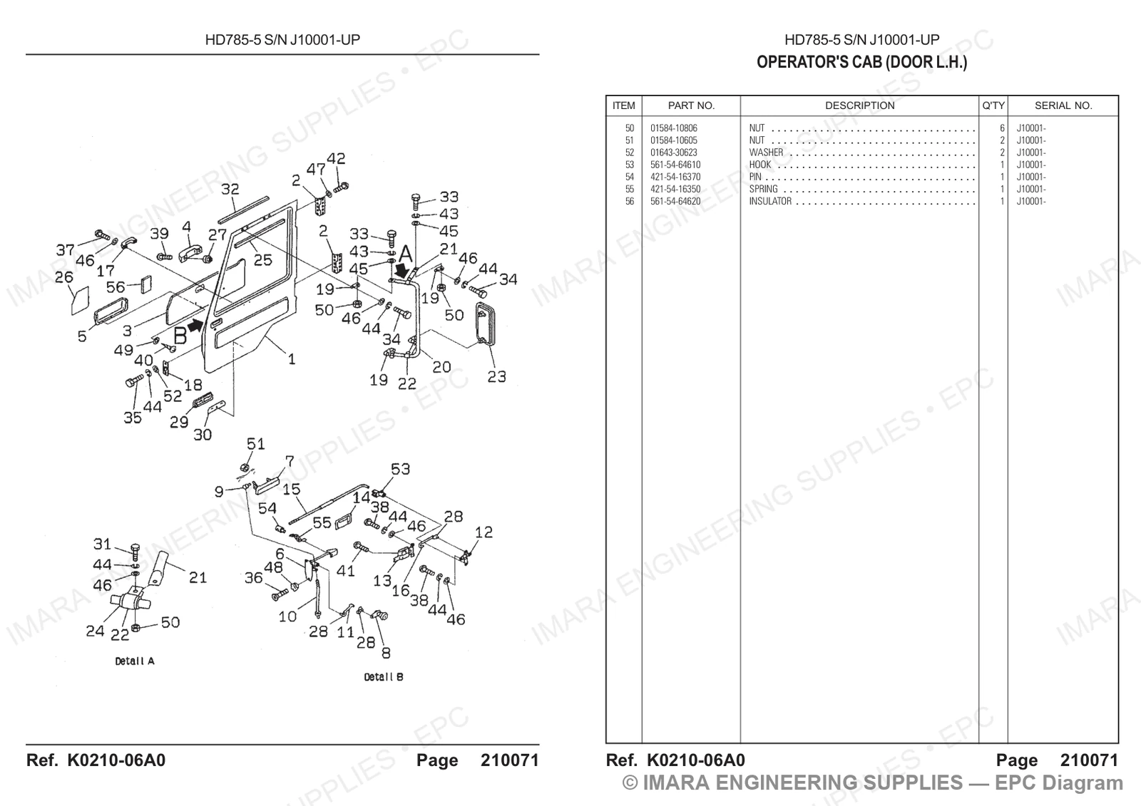 Komatsu HD785-5 Parts Diagram