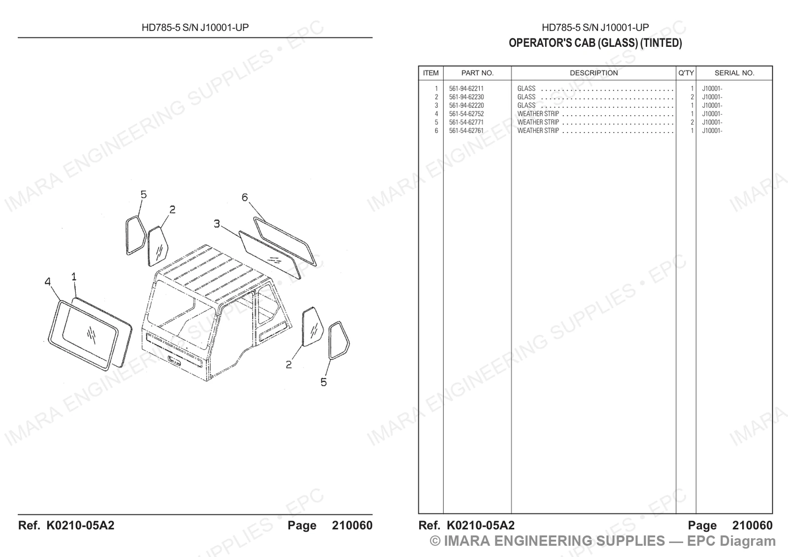 Komatsu HD785-5 Parts Diagram