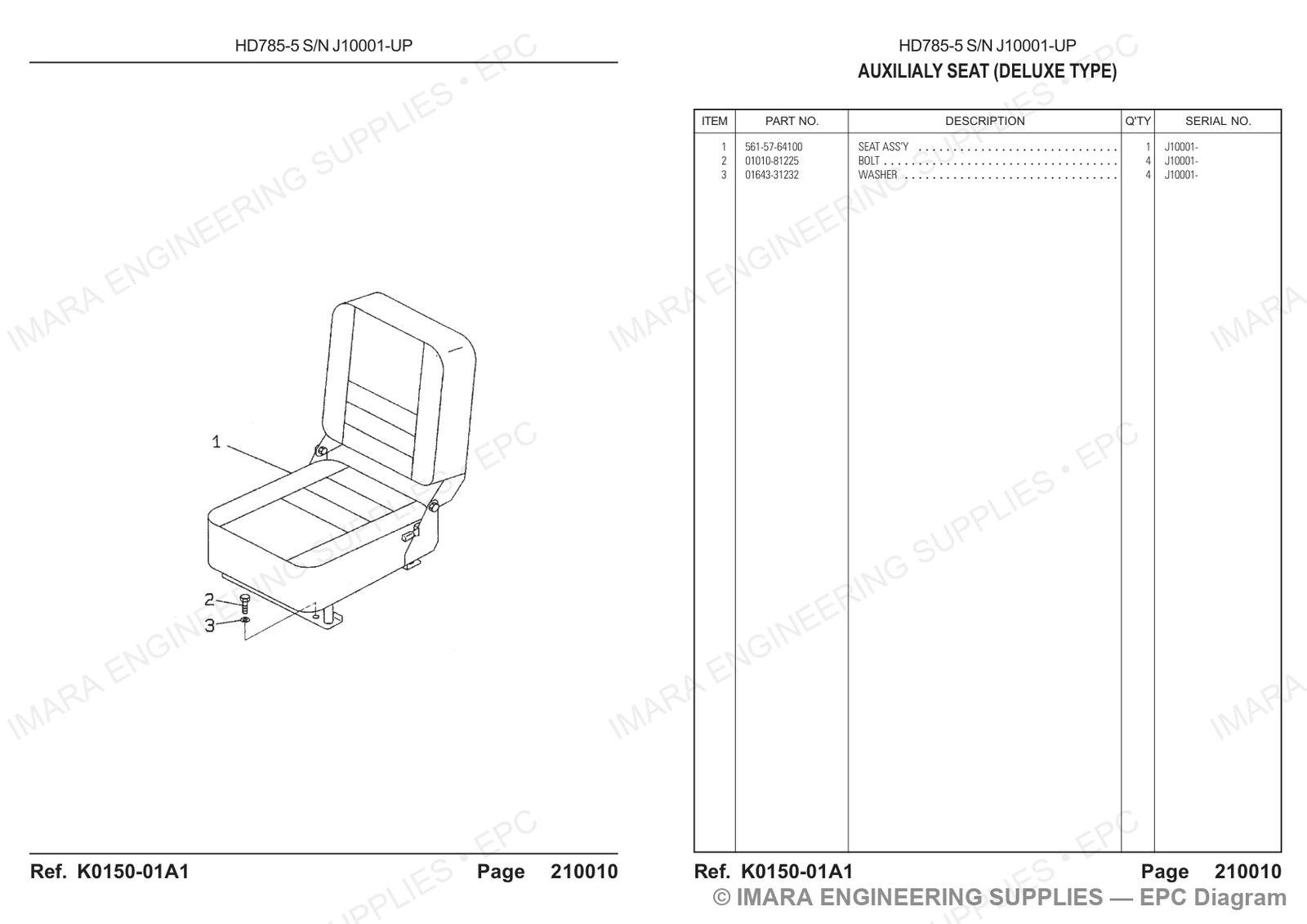 Komatsu HD785-5 Parts Diagram