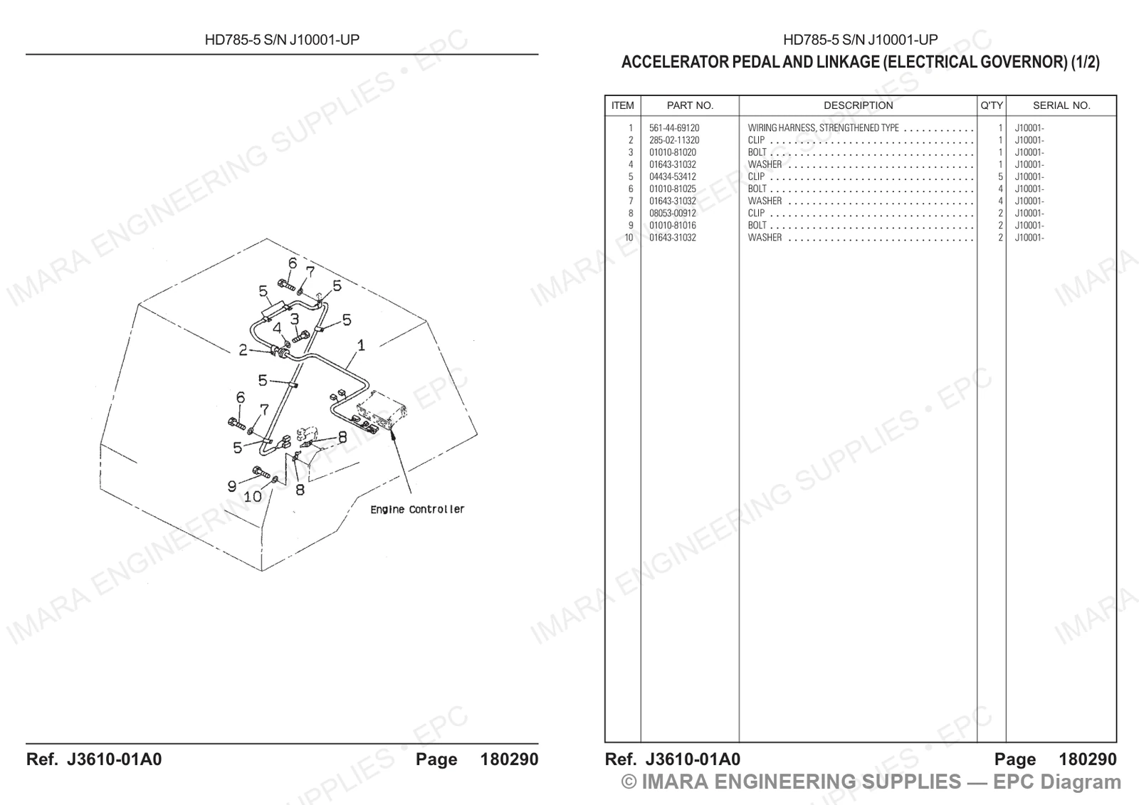Komatsu HD785-5 Parts Diagram
