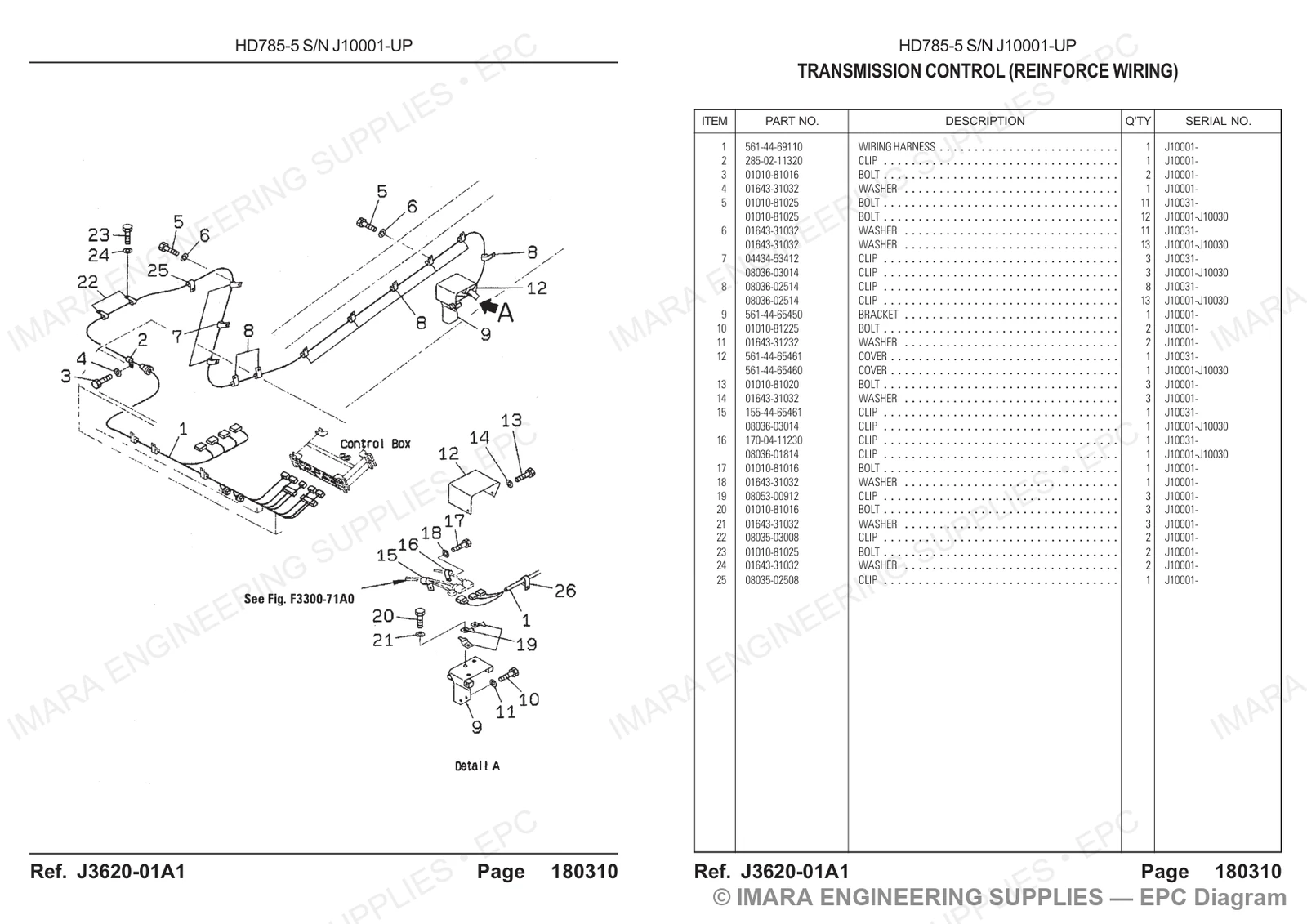 Komatsu HD785-5 Parts Diagram