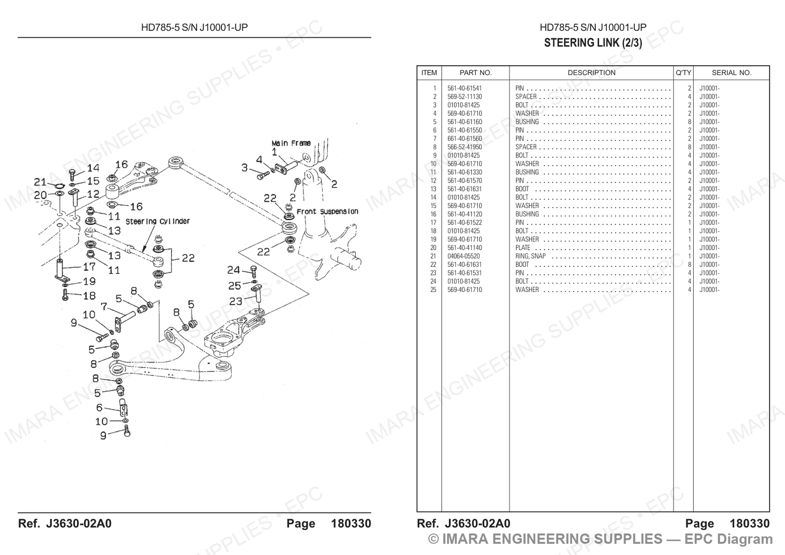 Komatsu HD785-5 Parts Diagram