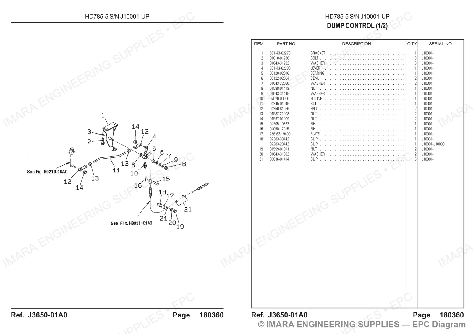 Komatsu HD785-5 Parts Diagram