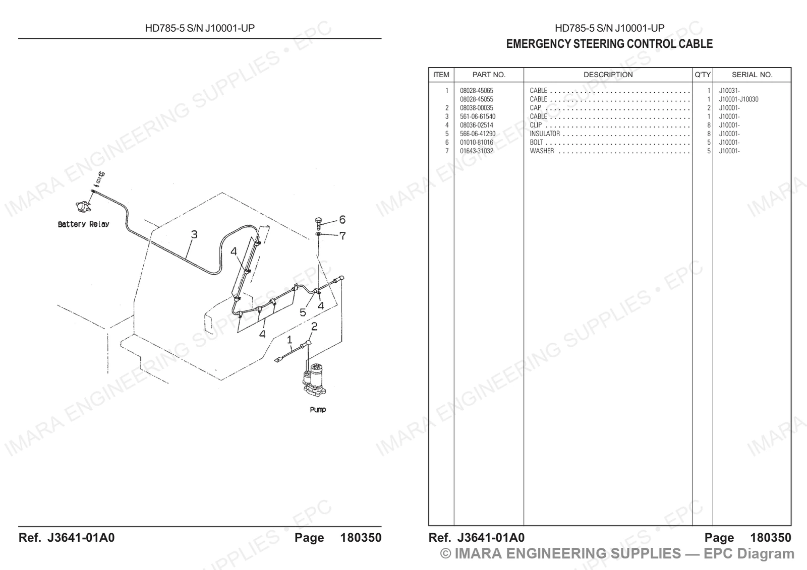 Komatsu HD785-5 Parts Diagram