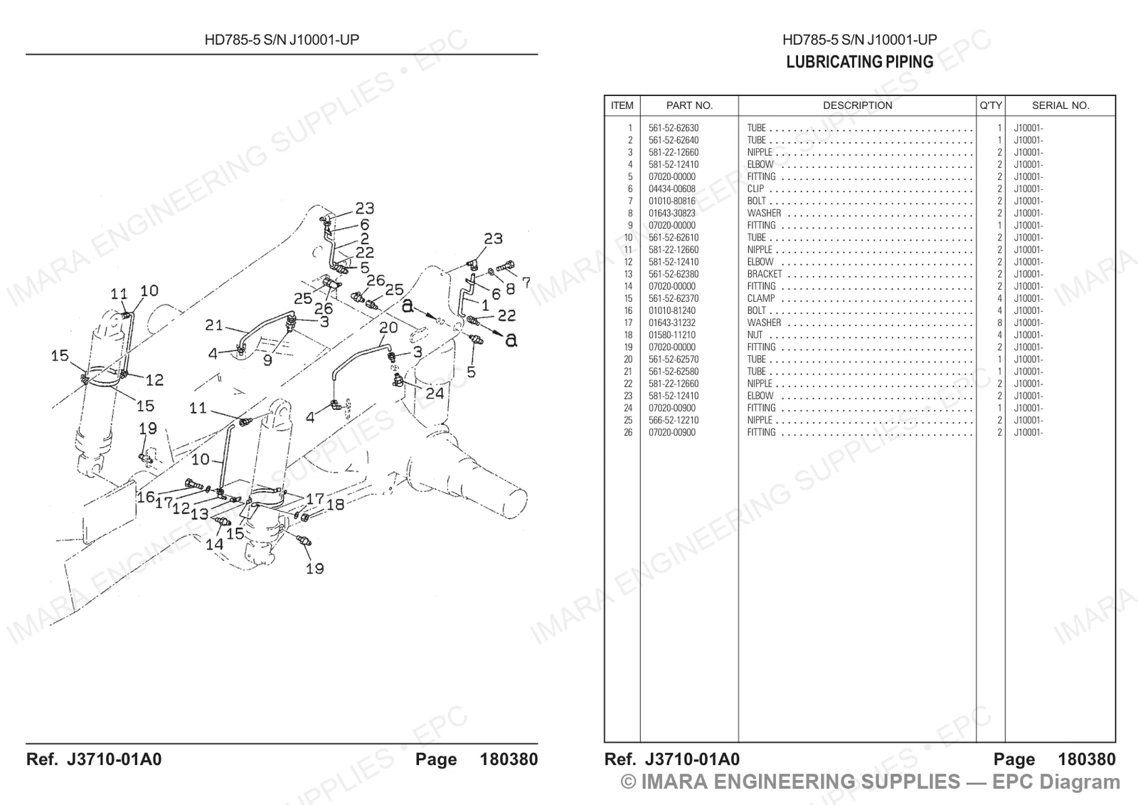 Komatsu HD785-5 Parts Diagram