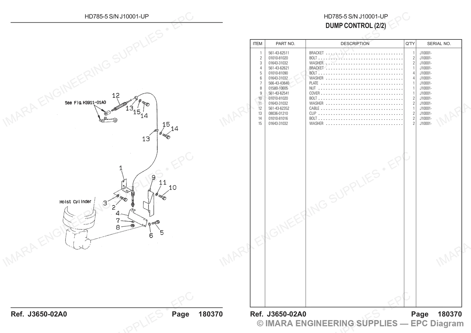 Komatsu HD785-5 Parts Diagram
