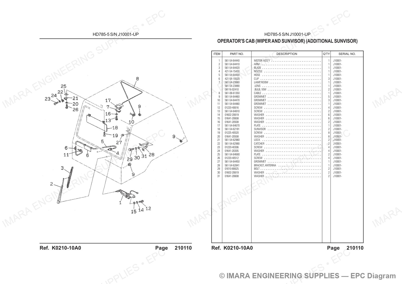 Komatsu HD785-5 Parts Diagram