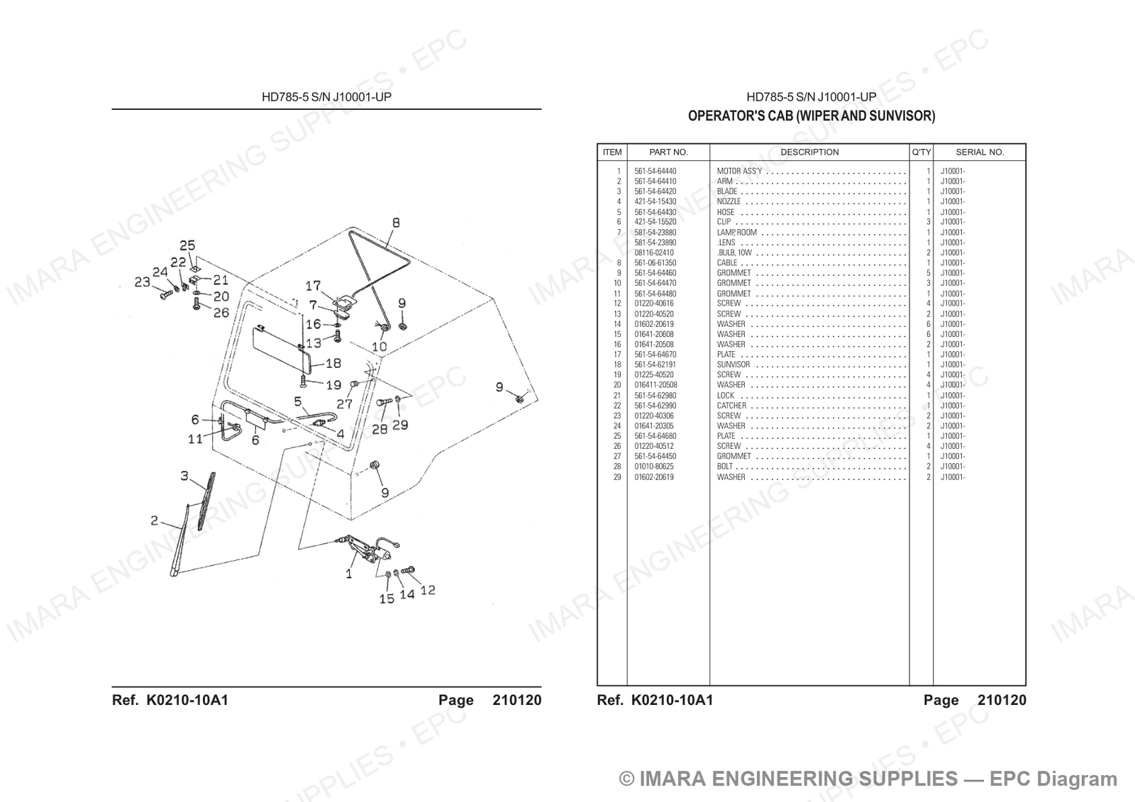 Komatsu HD785-5 Parts Diagram
