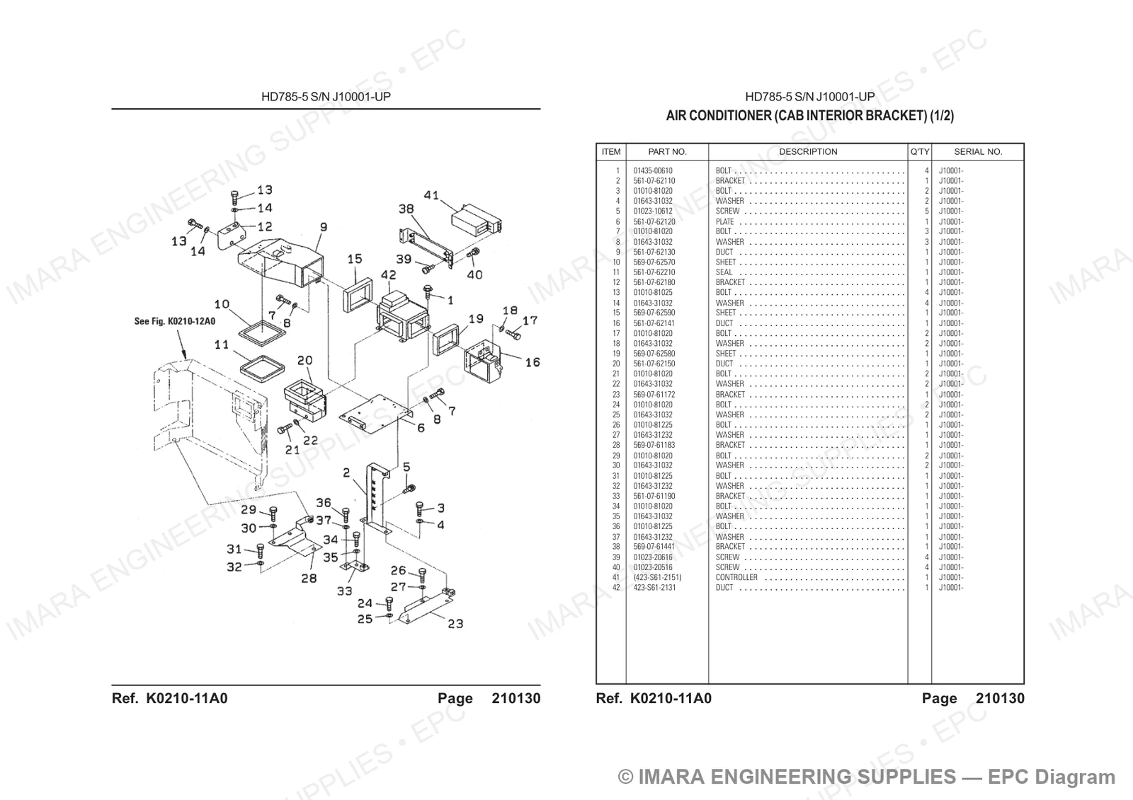 Komatsu HD785-5 Parts Diagram