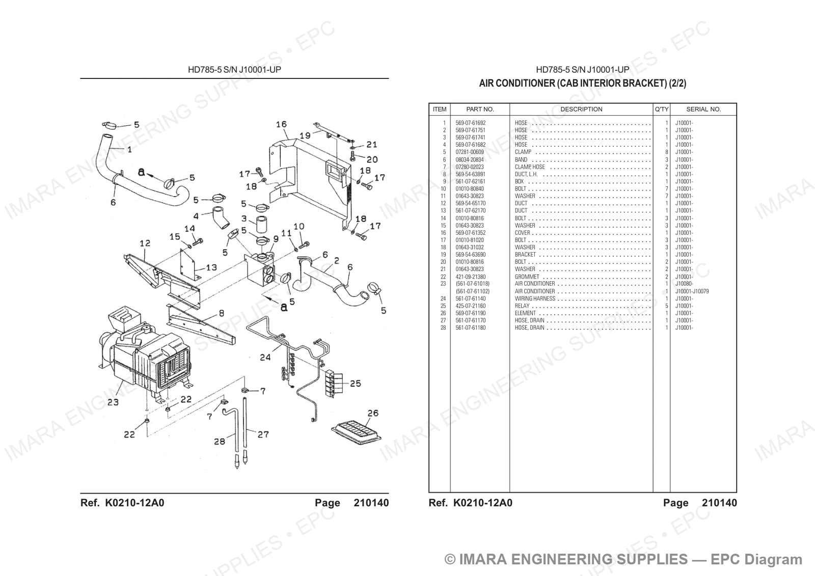 Komatsu HD785-5 Parts Diagram